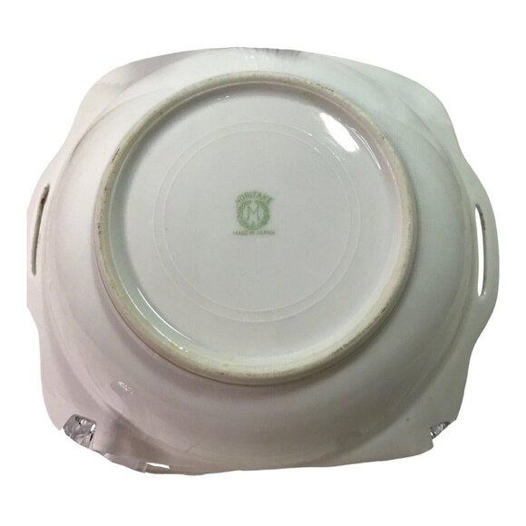 Vtg Noritake Serving Dish Bowl Pink Luster Gold Detail Square Mid-Century Modern - Picture 5 of 6